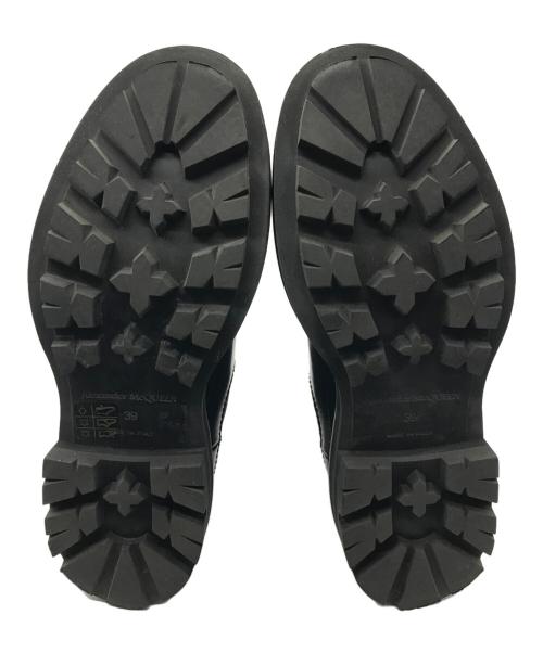 ALEXANDER McQUEEN（アレキサンダーマックイーン）ALEXANDER McQUEEN (アレキサンダーマックイーン) レザーチェルシーブーツ ブラック サイズ:39の古着・服飾アイテム