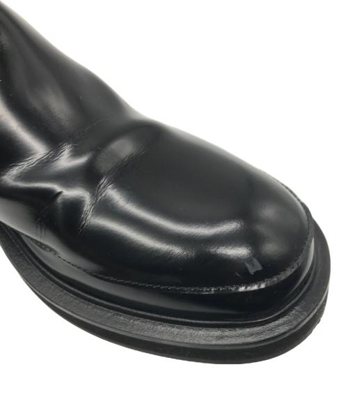 ALEXANDER McQUEEN（アレキサンダーマックイーン）ALEXANDER McQUEEN (アレキサンダーマックイーン) レザーチェルシーブーツ ブラック サイズ:39の古着・服飾アイテム