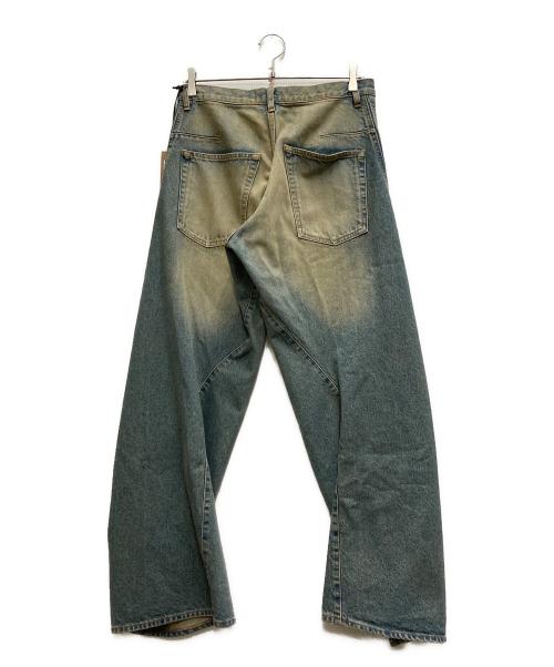 NVRFRGT（ネヴァーフォーゲット）NVRFRGT (ネヴァーフォーゲット) 3D TWISTED WIDE LEG JEANS インディゴ サイズ:2の古着・服飾アイテム