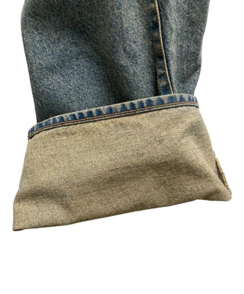 NVRFRGT（ネヴァーフォーゲット）NVRFRGT (ネヴァーフォーゲット) 3D TWISTED WIDE LEG JEANS インディゴ サイズ:2の古着・服飾アイテム