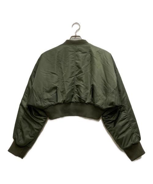 UN3D.（アンスリード）UN3D. (アンスリード) SHORT MA-1ジャケット グリーン サイズ:38の古着・服飾アイテム