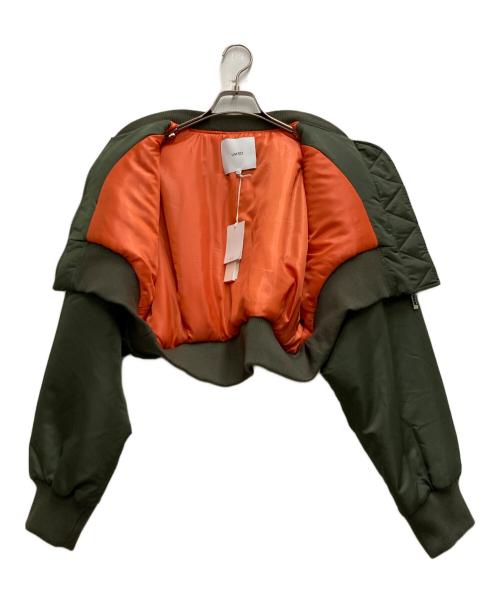 UN3D.（アンスリード）UN3D. (アンスリード) SHORT MA-1ジャケット グリーン サイズ:38の古着・服飾アイテム