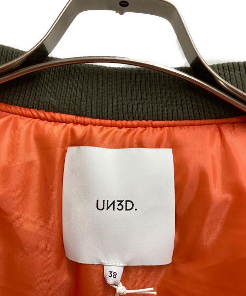 UN3D.（アンスリード）UN3D. (アンスリード) SHORT MA-1ジャケット グリーン サイズ:38の古着・服飾アイテム