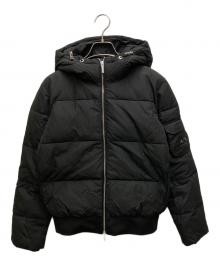 ARMANI EXCHANGE（アルマーニ エクスチェンジ）の古着「フーデッドショートパファージャケット」｜ブラック