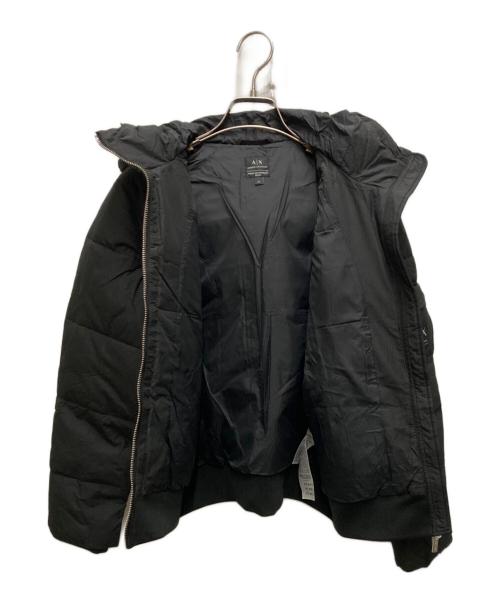 ARMANI EXCHANGE（アルマーニ エクスチェンジ）ARMANI EXCHANGE (アルマーニ エクスチェンジ) フーデッドショートパファージャケット ブラック サイズ:XSの古着・服飾アイテム