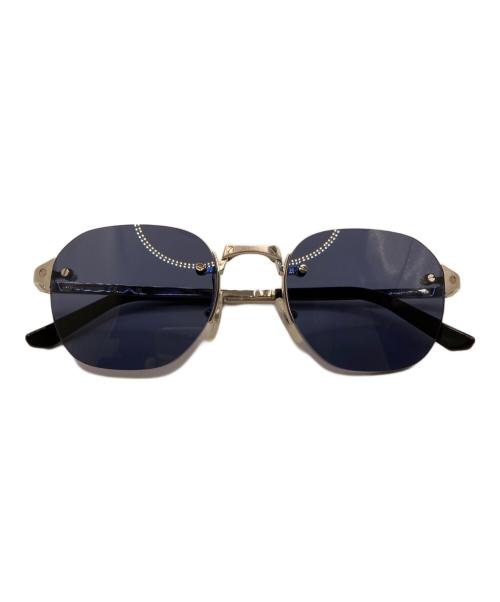 Cartier（カルティエ）Cartier (カルティエ) リムレス ラウンドサングラス シルバー サイズ:51□21の古着・服飾アイテム