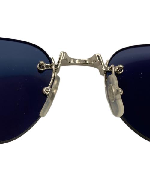 Cartier（カルティエ）Cartier (カルティエ) リムレス ラウンドサングラス シルバー サイズ:51□21の古着・服飾アイテム
