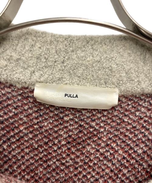 TOGA PULLA（トーガ プルラ）TOGA PULLA (トーガ プルラ) Rug jacquard knit pullover オレンジ×ホワイト サイズ:38の古着・服飾アイテム