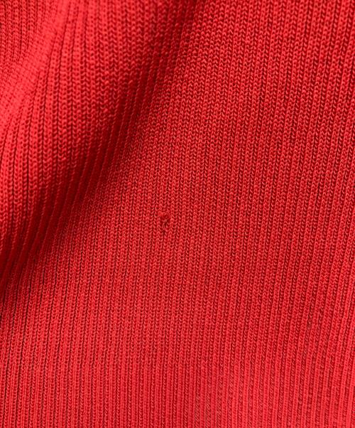 CHANEL（シャネル）CHANEL (シャネル) リブカーディガン レッド サイズ:38の古着・服飾アイテム