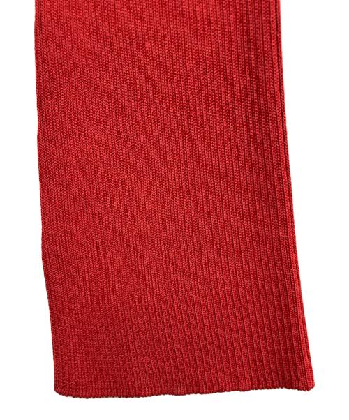 CHANEL（シャネル）CHANEL (シャネル) リブカーディガン レッド サイズ:38の古着・服飾アイテム