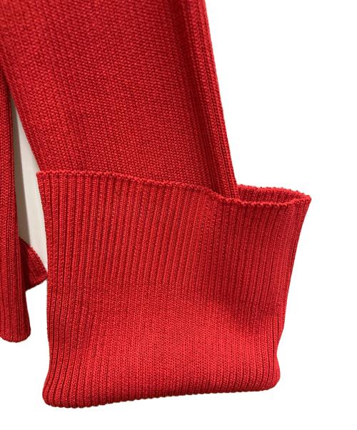 CHANEL（シャネル）CHANEL (シャネル) リブカーディガン レッド サイズ:38の古着・服飾アイテム
