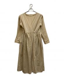 universal utility（ユニバーサルユーティリティー）の古着「チェックワンピース」｜ベージュ