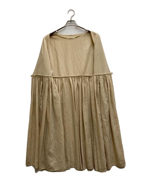 universal utility（ユニバーサルユーティリティー）universal utility (ユニバーサルユーティリティー) チェックワンピース ベージュ サイズ:Ⅿの古着・服飾アイテム