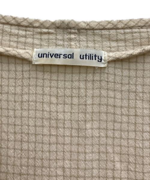 universal utility（ユニバーサルユーティリティー）universal utility (ユニバーサルユーティリティー) チェックワンピース ベージュ サイズ:Ⅿの古着・服飾アイテム