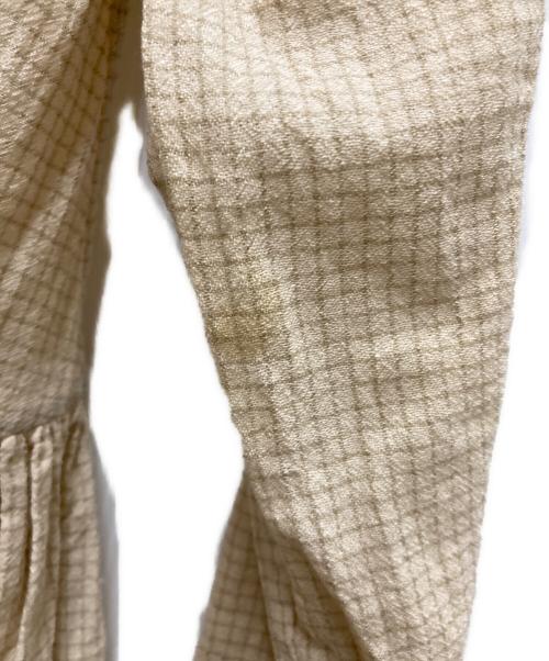 universal utility（ユニバーサルユーティリティー）universal utility (ユニバーサルユーティリティー) チェックワンピース ベージュ サイズ:Ⅿの古着・服飾アイテム