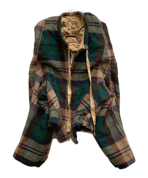 Vivienne Westwood（ヴィヴィアンウエストウッド）Vivienne Westwood (ヴィヴィアンウエストウッド) タータンチェックフーデッドジャケット グリーン サイズ:36の古着・服飾アイテム