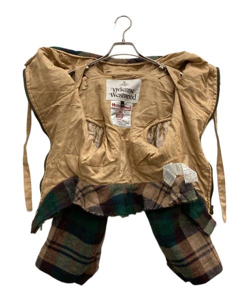 Vivienne Westwood（ヴィヴィアンウエストウッド）Vivienne Westwood (ヴィヴィアンウエストウッド) タータンチェックフーデッドジャケット グリーン サイズ:36の古着・服飾アイテム