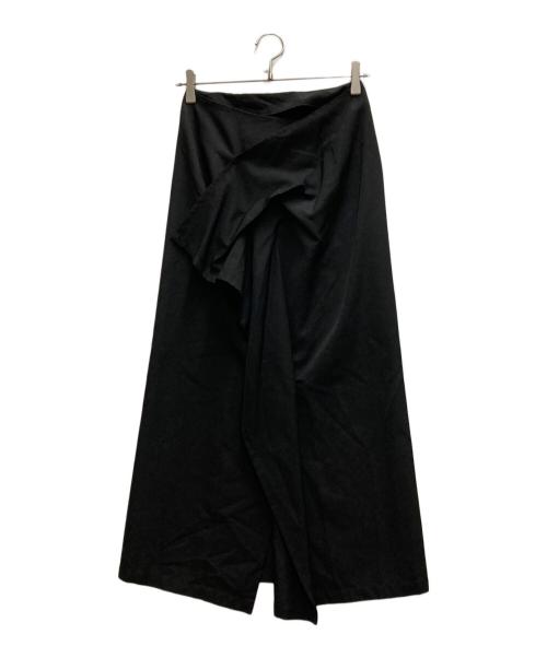 yohji yamamoto+noir（ヨウジヤマモトプリュスノアール）yohji yamamoto+Noir (ヨウジヤマモトプリュスノアール) タイトラップスカート ブラック サイズ:2の古着・服飾アイテム