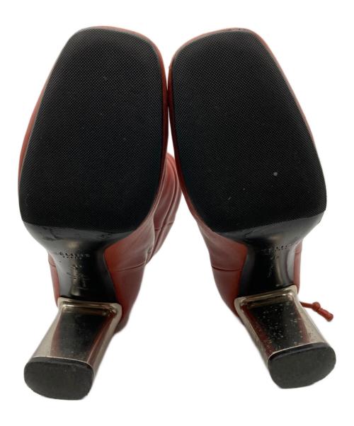 CELINE（セリーヌ）CELINE (セリーヌ) スクエアトゥブーツ ブラウン サイズ:35の古着・服飾アイテム