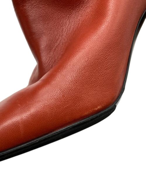 CELINE（セリーヌ）CELINE (セリーヌ) スクエアトゥブーツ ブラウン サイズ:35の古着・服飾アイテム