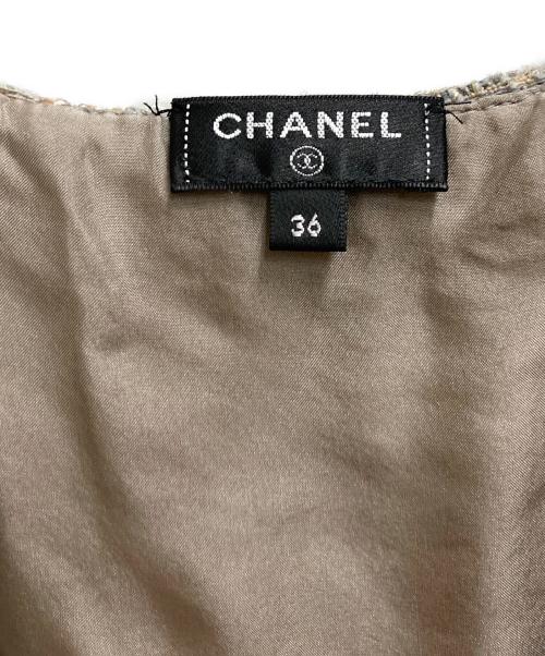 CHANEL（シャネル）CHANEL (シャネル) ツイードカットソー ブラウン サイズ:36の古着・服飾アイテム