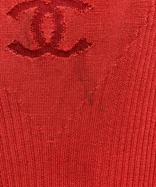 CHANEL（シャネル）CHANEL (シャネル) ココマークニットタンクトップ レッド サイズ:36の古着・服飾アイテム