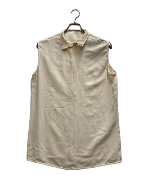 VALENTINO GARAVANI（ヴァレンティノ・ガラヴァーニ）VALENTINO GARAVANI (ヴァレンティノ・ガラヴァーニ) ノースリーブブラウス ベージュ サイズ:12の古着・服飾アイテム