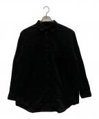 COMOLIコモリ）の古着「コーデュロイコモリシャツ」｜ブラック