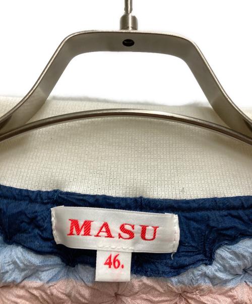 masu（エムエーエスユー）masu (エムエーエスユー) SPIKY RUGGER SHIRT レッドフブルー サイズ:46の古着・服飾アイテム