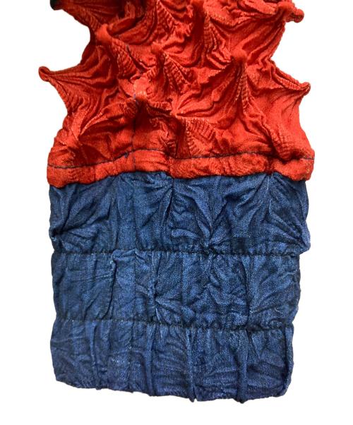 masu（エムエーエスユー）masu (エムエーエスユー) SPIKY RUGGER SHIRT レッドフブルー サイズ:46の古着・服飾アイテム