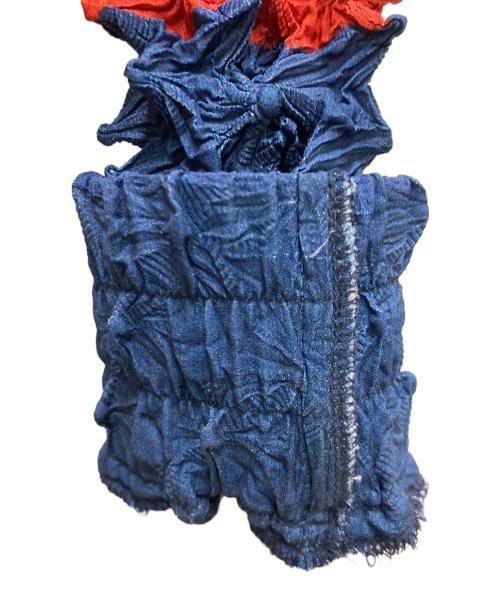 masu（エムエーエスユー）masu (エムエーエスユー) SPIKY RUGGER SHIRT レッドフブルー サイズ:46の古着・服飾アイテム