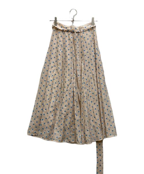 Tnewties（トゥエンティーズ）Tnewties (トゥエンティーズ) セットアップドットブラウス ブルー×ベージュ サイズ:Sの古着・服飾アイテム