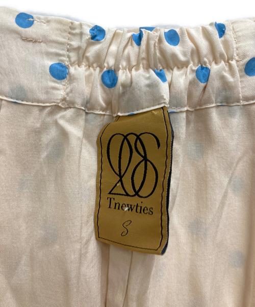 Tnewties（トゥエンティーズ）Tnewties (トゥエンティーズ) セットアップドットブラウス ブルー×ベージュ サイズ:Sの古着・服飾アイテム