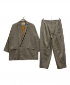 Dulcamaraドゥルカマラ）の古着「よそいきダブルJKT/タックパンツ セットアップ」｜ブラウン