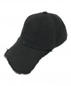 CAMPER LABカンペールラボ）の古着「ダメージ加工ロゴキャップ」｜ブラック