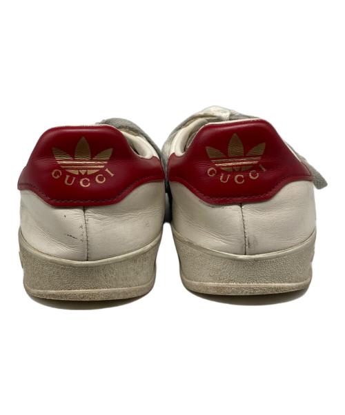 GUCCI（グッチ）GUCCI (グッチ) adidas (アディダス) Gazelle  White Navy ホワイト サイズ:US 7 1/2の古着・服飾アイテム