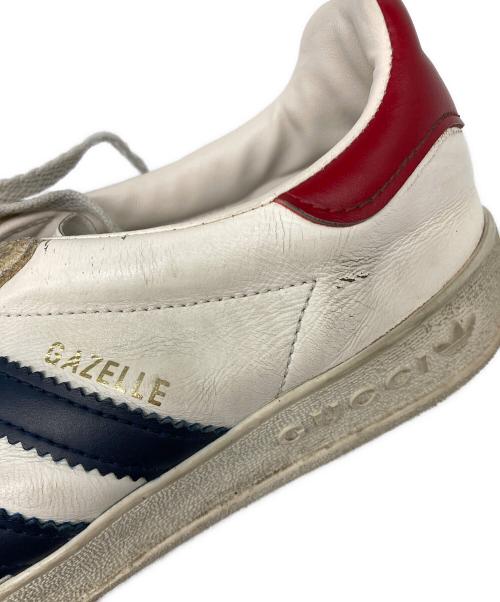 GUCCI（グッチ）GUCCI (グッチ) adidas (アディダス) Gazelle  White Navy ホワイト サイズ:US 7 1/2の古着・服飾アイテム