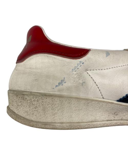 GUCCI（グッチ）GUCCI (グッチ) adidas (アディダス) Gazelle  White Navy ホワイト サイズ:US 7 1/2の古着・服飾アイテム