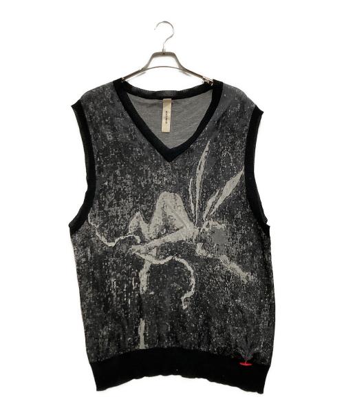 SHINYA KOZUKA（シンヤコズカ）SHINYA KOZUKA (シンヤコズカ) HEATH ROBINSON KNIT VEST ブラック サイズ:Mの古着・服飾アイテム