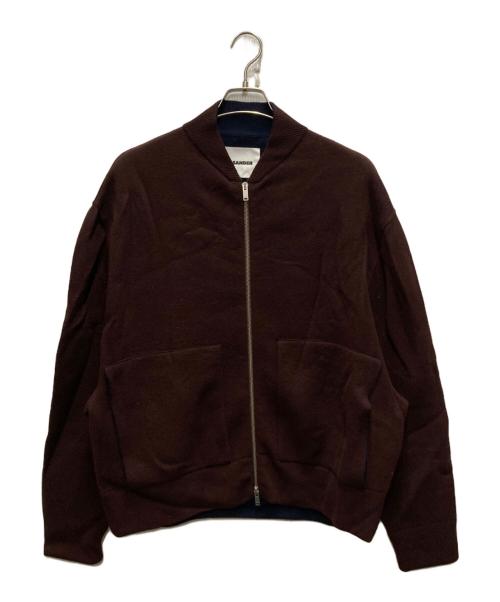 JIL SANDER（ジルサンダー）JIL SANDER (ジルサンダー) ニットブルゾン レッド サイズ:44の古着・服飾アイテム