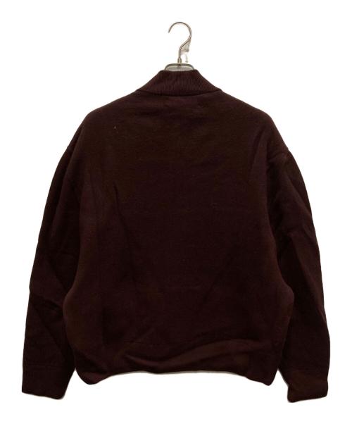 JIL SANDER（ジルサンダー）JIL SANDER (ジルサンダー) ニットブルゾン レッド サイズ:44の古着・服飾アイテム