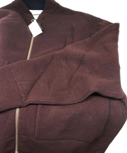 JIL SANDER（ジルサンダー）JIL SANDER (ジルサンダー) ニットブルゾン レッド サイズ:44の古着・服飾アイテム