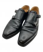 Crockett & Jonesクロケット＆ジョーンズ）の古着「ダブルモンクストラップシューズ」｜ブラック