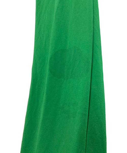 CABAN（キャバン）CABaN (キャバン) キュプラポリエステルジャージー ギャザーワンピース グリーン サイズ:Sの古着・服飾アイテム