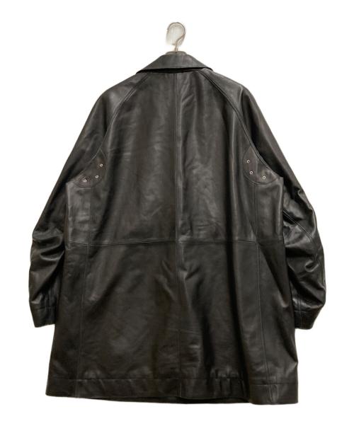 YOKE（ヨーク）YOKE (ヨーク) LEATHER CUT-OFF HALF COAT ブラック サイズ:3の古着・服飾アイテム