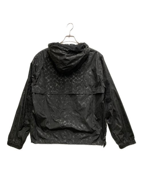 COACH（コーチ）COACH (コーチ) シグネチャー フル ジップ ウィンドブレーカー ブラック サイズ:Mの古着・服飾アイテム