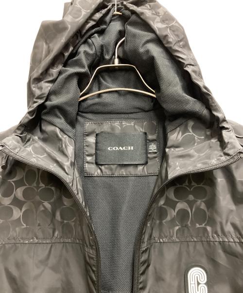 COACH（コーチ）COACH (コーチ) シグネチャー フル ジップ ウィンドブレーカー ブラック サイズ:Mの古着・服飾アイテム