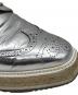 中古・古着 PRADA (プラダ) エスパドリーユウイングチップシューズ シルバー サイズ:7：13000円