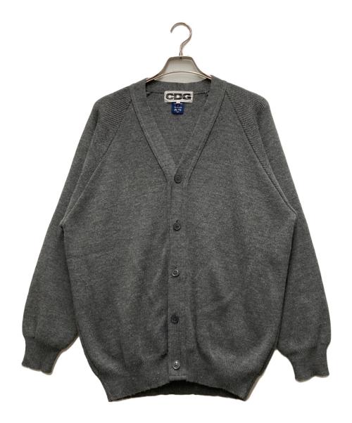 CDG（シーディージー）CDG (シーディージー) V-NECK SCHOOL CARDIGAN グレー サイズ:XXLの古着・服飾アイテム
