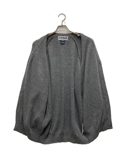 CDG（シーディージー）CDG (シーディージー) V-NECK SCHOOL CARDIGAN グレー サイズ:XXLの古着・服飾アイテム